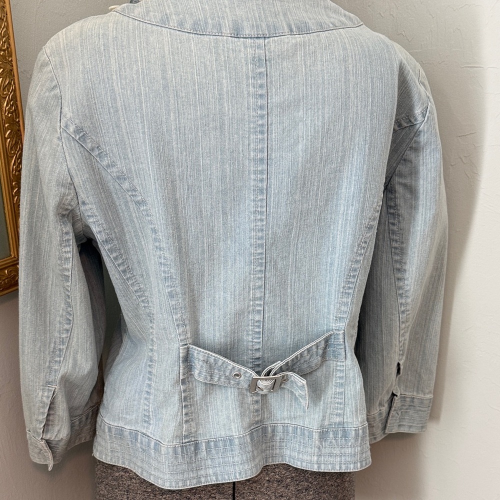 Ruby Rd. Vintage Women’s Light Blue Jean Jacket W… - image 6